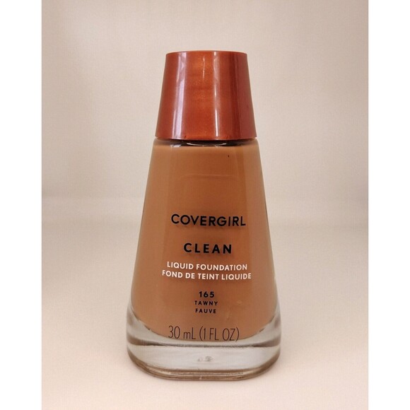 Covergirl Clean Liquid Foundation 165 Tawny Fauve Makeup Neutral Shade Career 2x - Picture 11 of 12